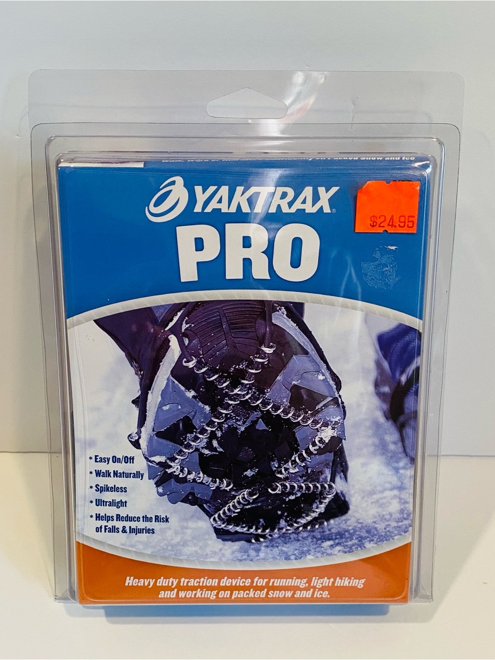 YakTrax  Pro Heavy Duty Traction Device for Running, Hiking Walking in Snow, Ice